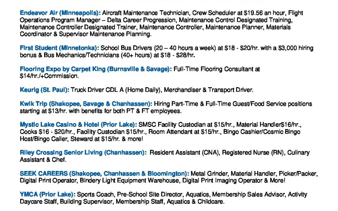 CareerForce Hiring Event Flyer – 01.23.20